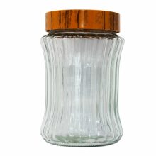 1000ml Tároló üveg woody