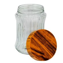 1000ml Tároló üveg woody