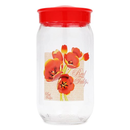 720ml Tároló üveg Pipacs