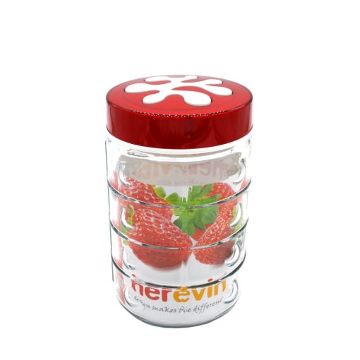 Tároló üveg 1,5 liter - PUZZLE - 3 színben