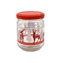 Karácsonyi Díszüveg Fedéllel 200ml