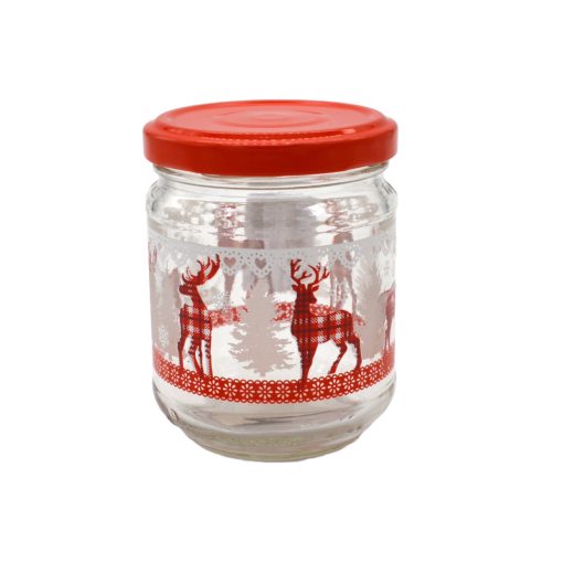 Karácsonyi Díszüveg Fedéllel 200ml